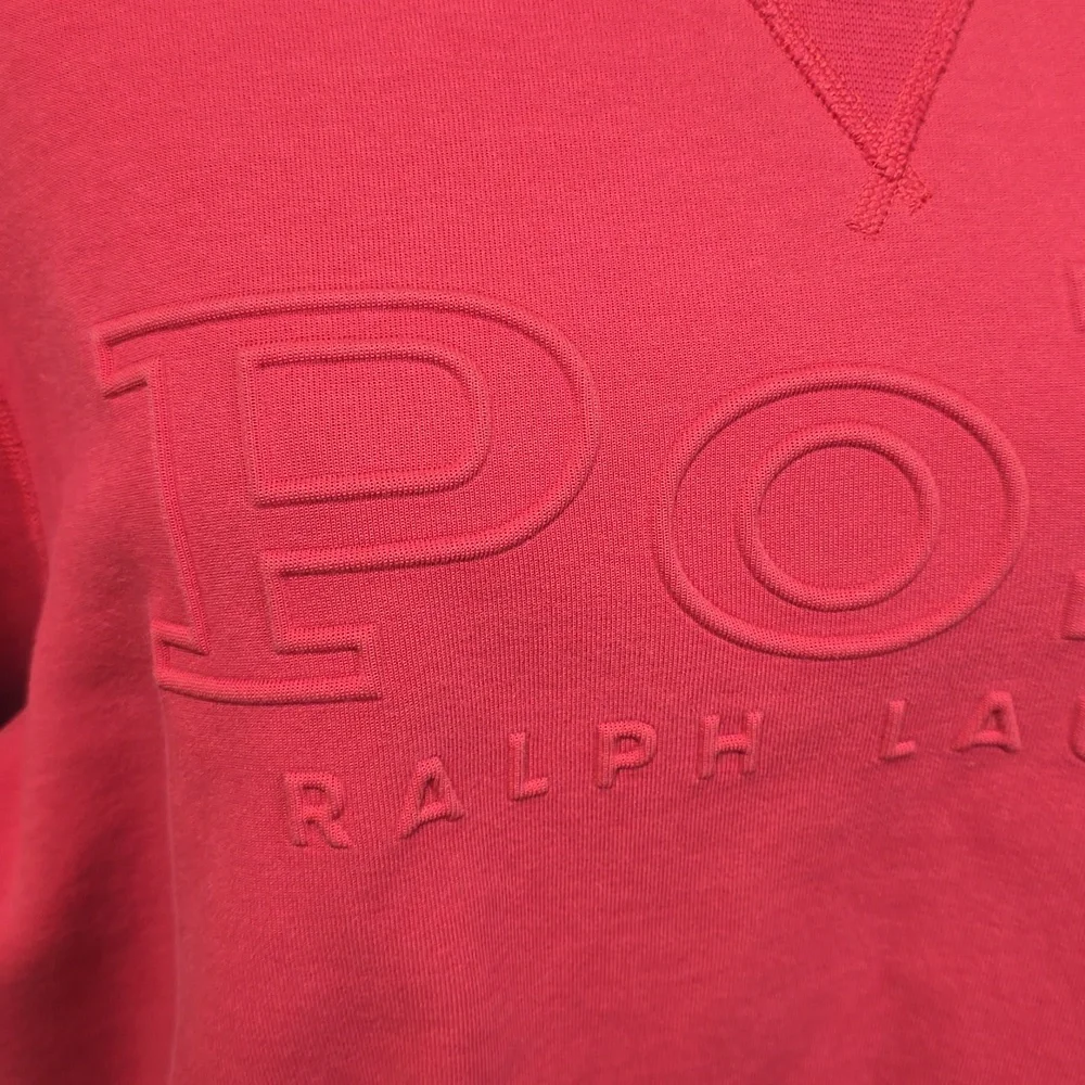 Polo Ralph Lauren Embossed Sweatshirt Red Size Large